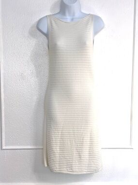 Theory Abrissa Bodycon Shift Dress in the color Ivory Ice sz.S